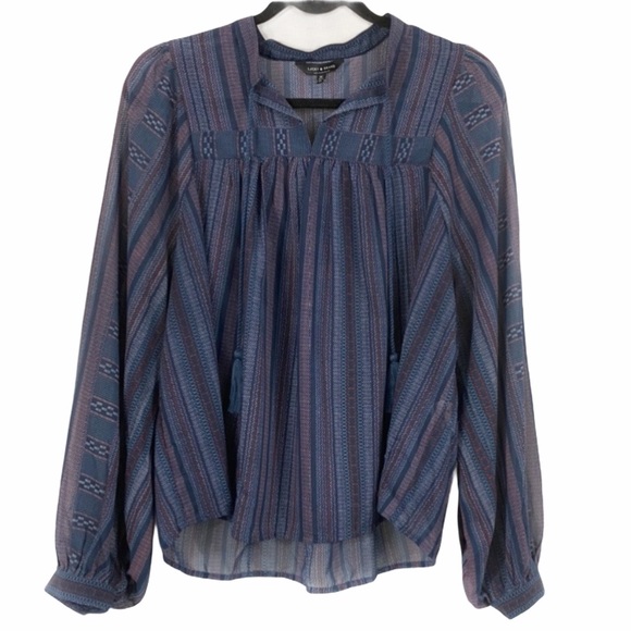 Lucky Brand Tops - Lucky brand semi sheer boho western blouse top Med